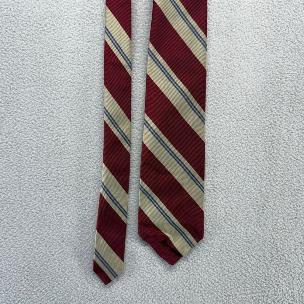 Polo Ralph Lauren Neck Tie Mens Red Striped Classic Preppy Silk Preppy Ivy 90s